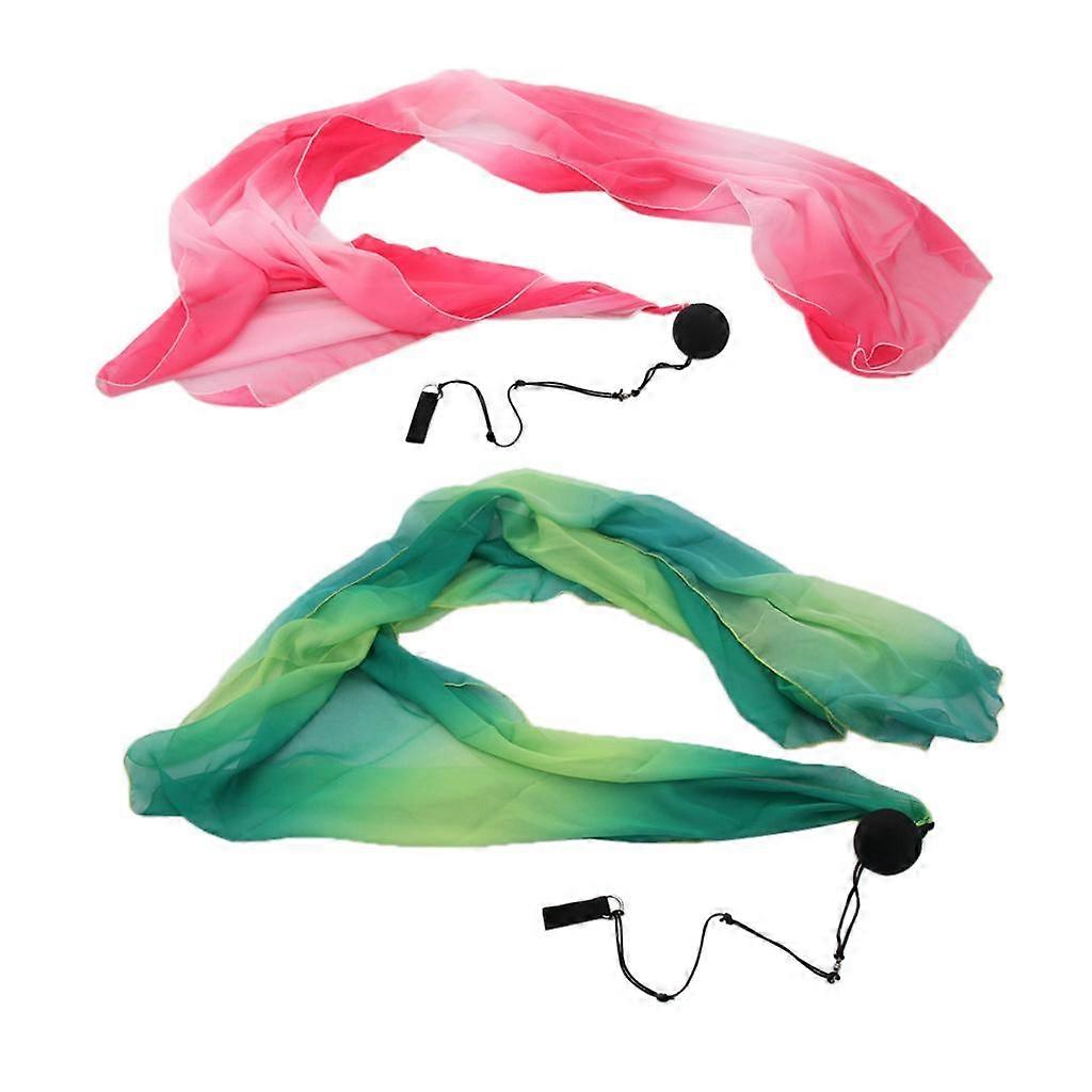 2pcs Belly Dance Poi Throw Balls Dance Accessory Props Pink
