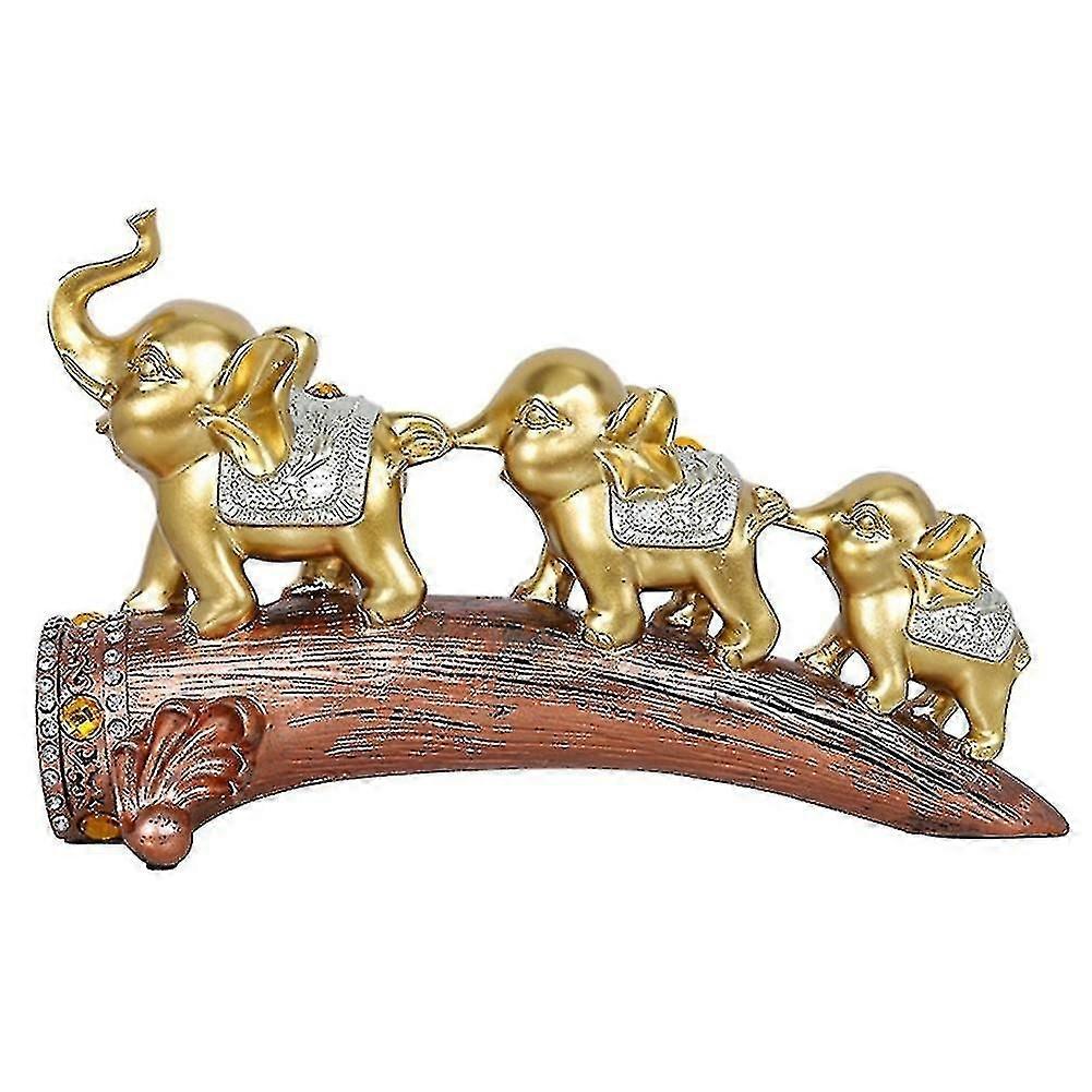 Resin Crafts New Chinese Three Elephant Desktop Wine Cabinet Entrance