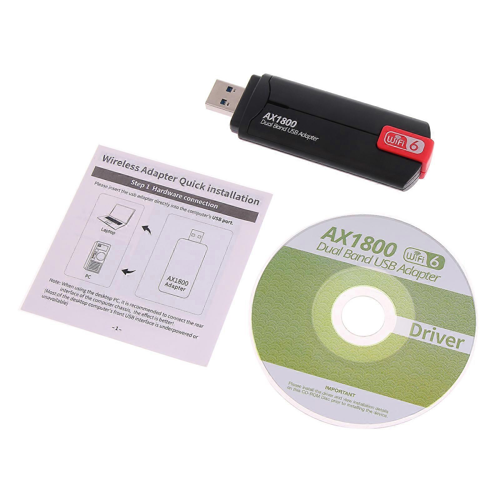 NEW 1800Mbps WiFi 6 USB3.0 Adapter 802.11AX 2.4G/5GHz Wireless WiFi6 USB Dongle RTL8832AU Support MU-MIMO Win7 10 11