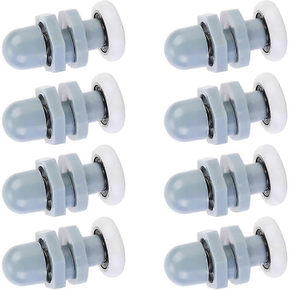 8pcs Shower Door Roller Replacement, 20mm Sliding Track Bearing for Bathroom Fixing