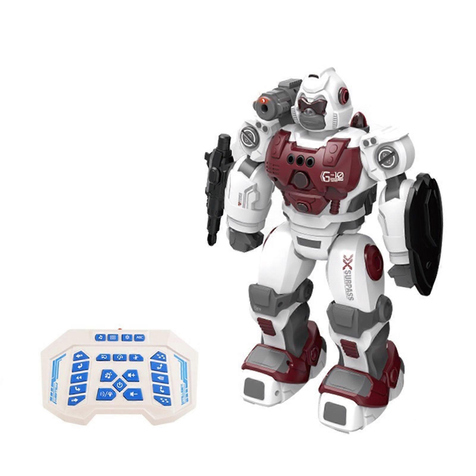 Remote Control Robot Singing Toy for Children Intelligence RC Robot Programming Gesture Control Spray Robot Kids Gift Multicolor