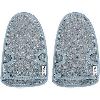 2pcs Exfoliating Glove Bamboo Scrub Mitt Remove Dead Skin Cells Deep Cleansing Pores Massage Gloves for Women and Men