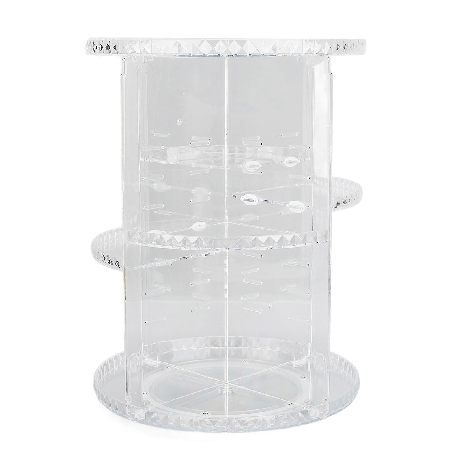 360 Degree Rotating Makeup Organizer Transparent Stable Lipstick Skincare Storage Box