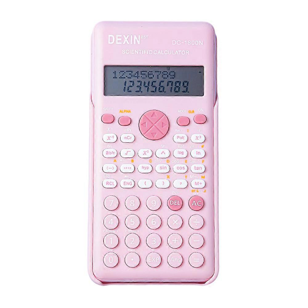 Scientific Calculators Pink Math Calculator with 240 Multi-Functional Calculator 2 Lines LCD Display Ideal for Teachers High College Students Middle 