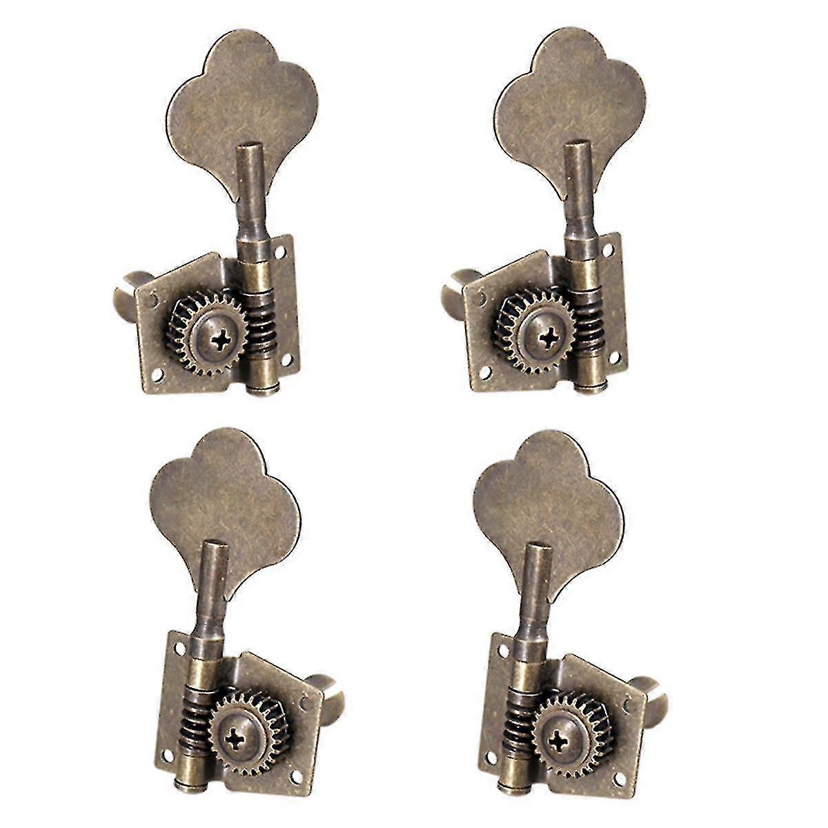 Vintage Open Tuning Key Pegs Machine Heads Tuners 2L2R Suitable for 4 Strings Bass Guitars
