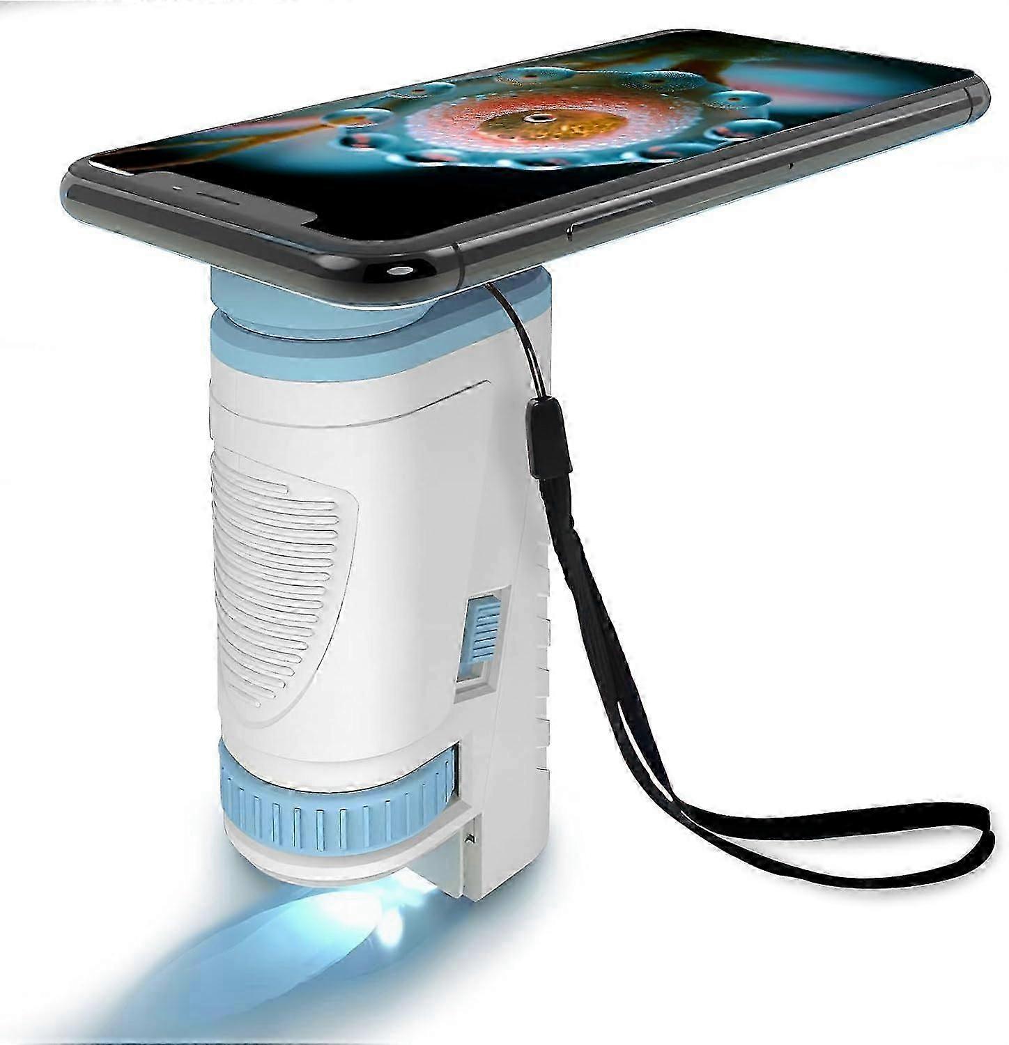 Mini Lab Microscope for Kids, Portable LED Lighted Microscopes Digital Pocket Microscope for Adults 60-160X High-Definition Miniscope STEM Educational