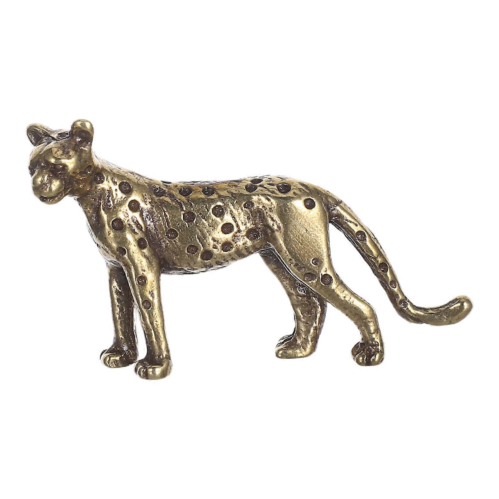 Creative Retro Cheetah Figurine, Stable Base and Compact Size for