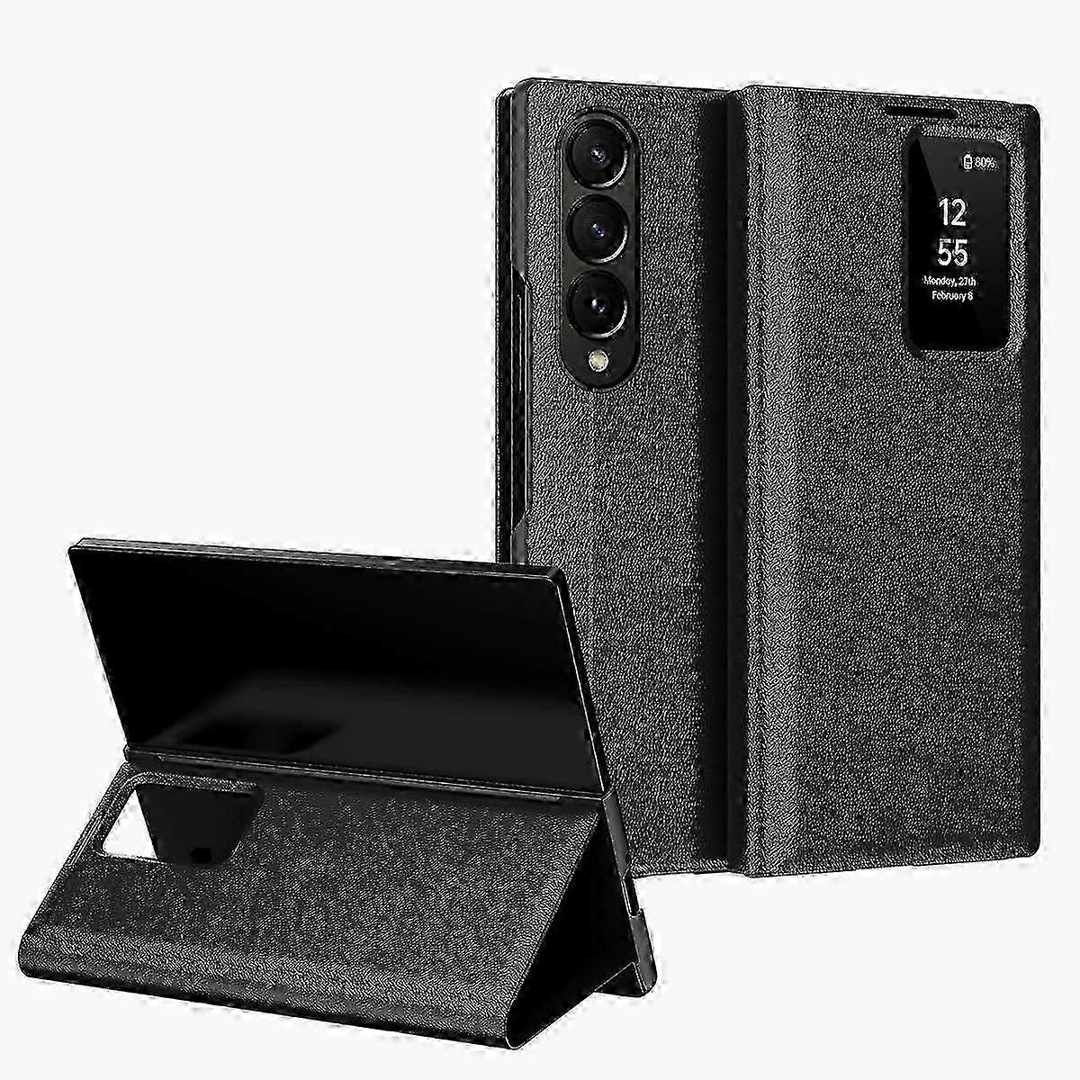 Smart View Window Leather Phone Case with Card Slot