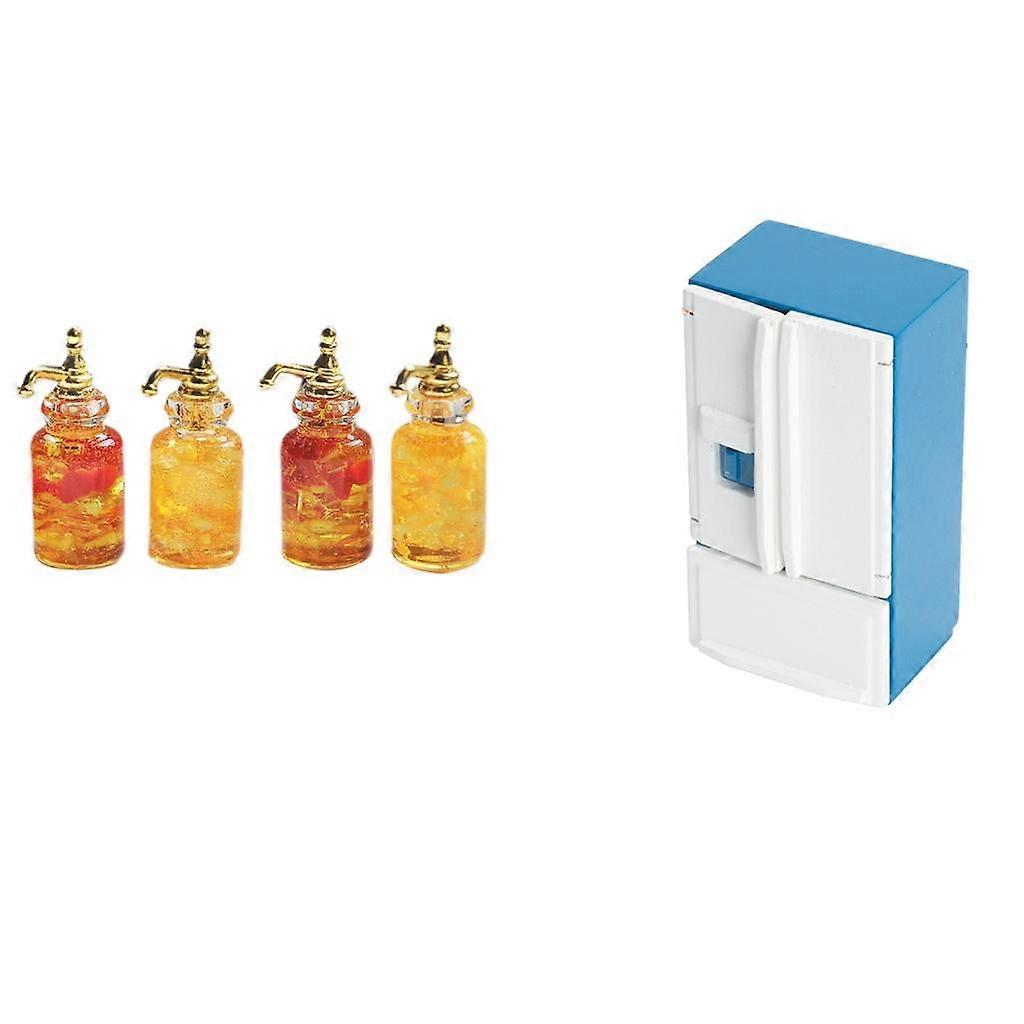Miniature Drink Set for Dollhouse Kitchen Decor