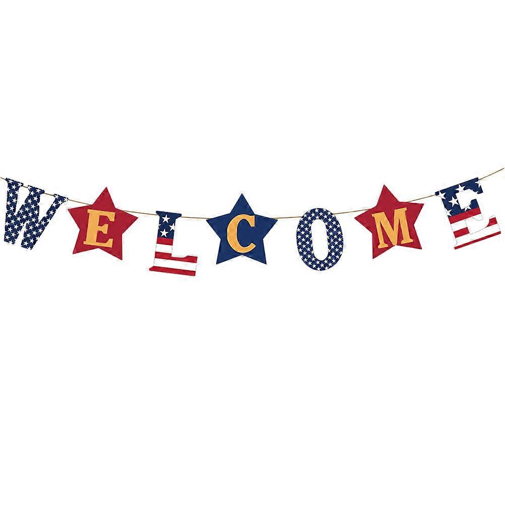 Memorial Day Banner, Burlap Garland Ideal for Festive Patriotic Occasions