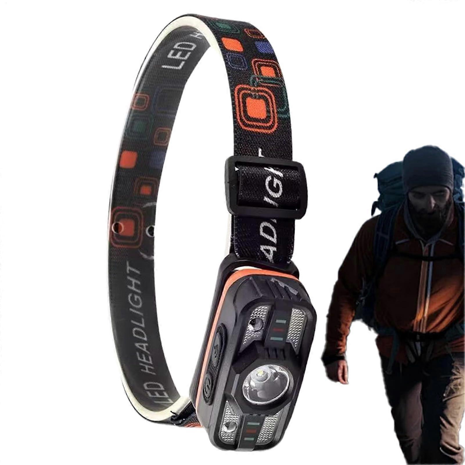 LED Headlamp - Rechargeable Waterproof Headlamp for Adults with Motion Sensor, Ultra Bright for Camping, Hiking, Hunting, Mining