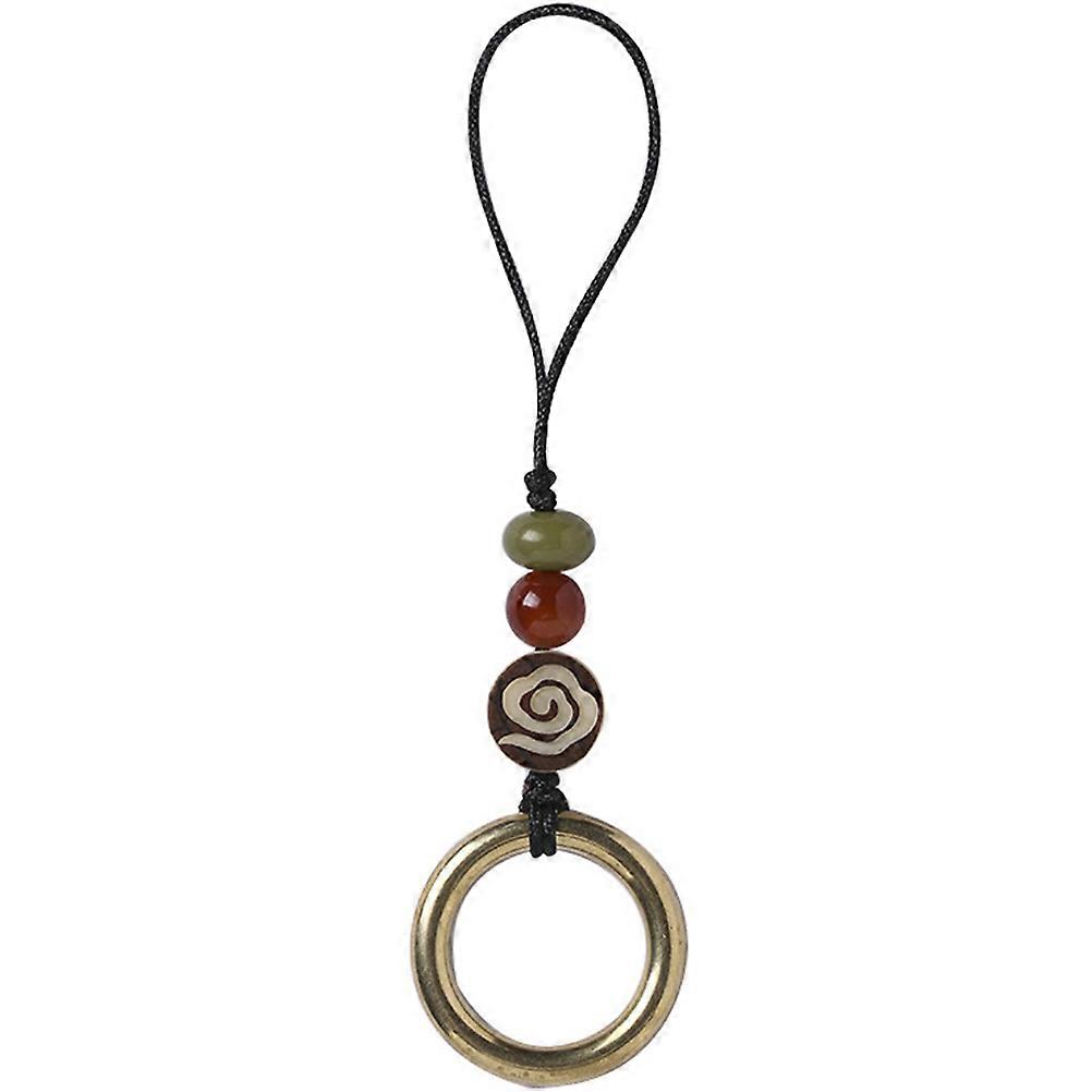Cell Phone Lanyard With Finger Ring Mobile Phone Strap Vintage Chinese Style 10x3x1cm Daily Use 1Pcs