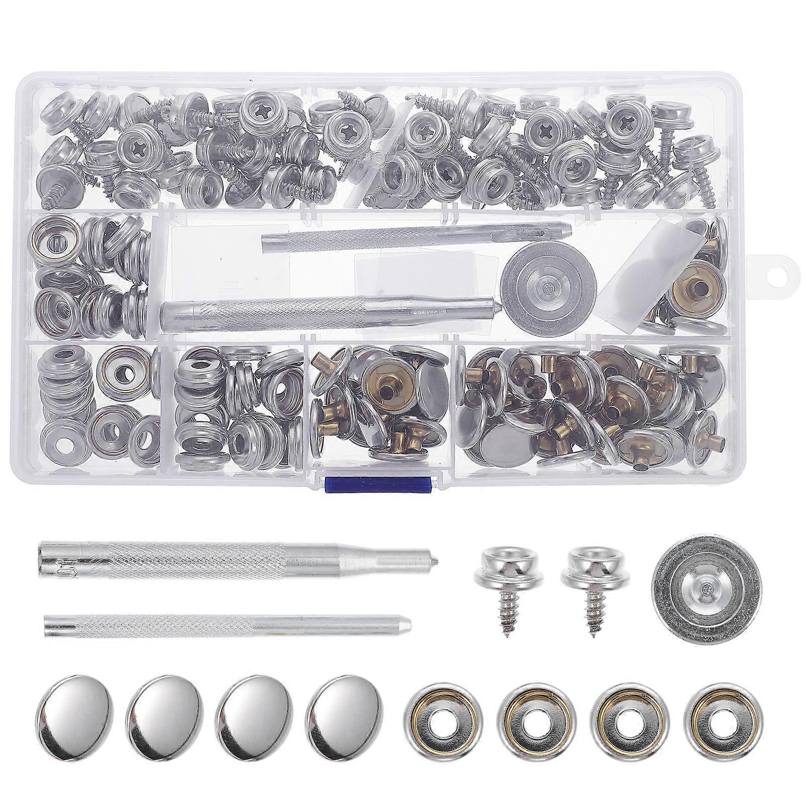 1 Set Heavy Duty Boat Canvas Fastener with Marine Button Screw and Setting Tool