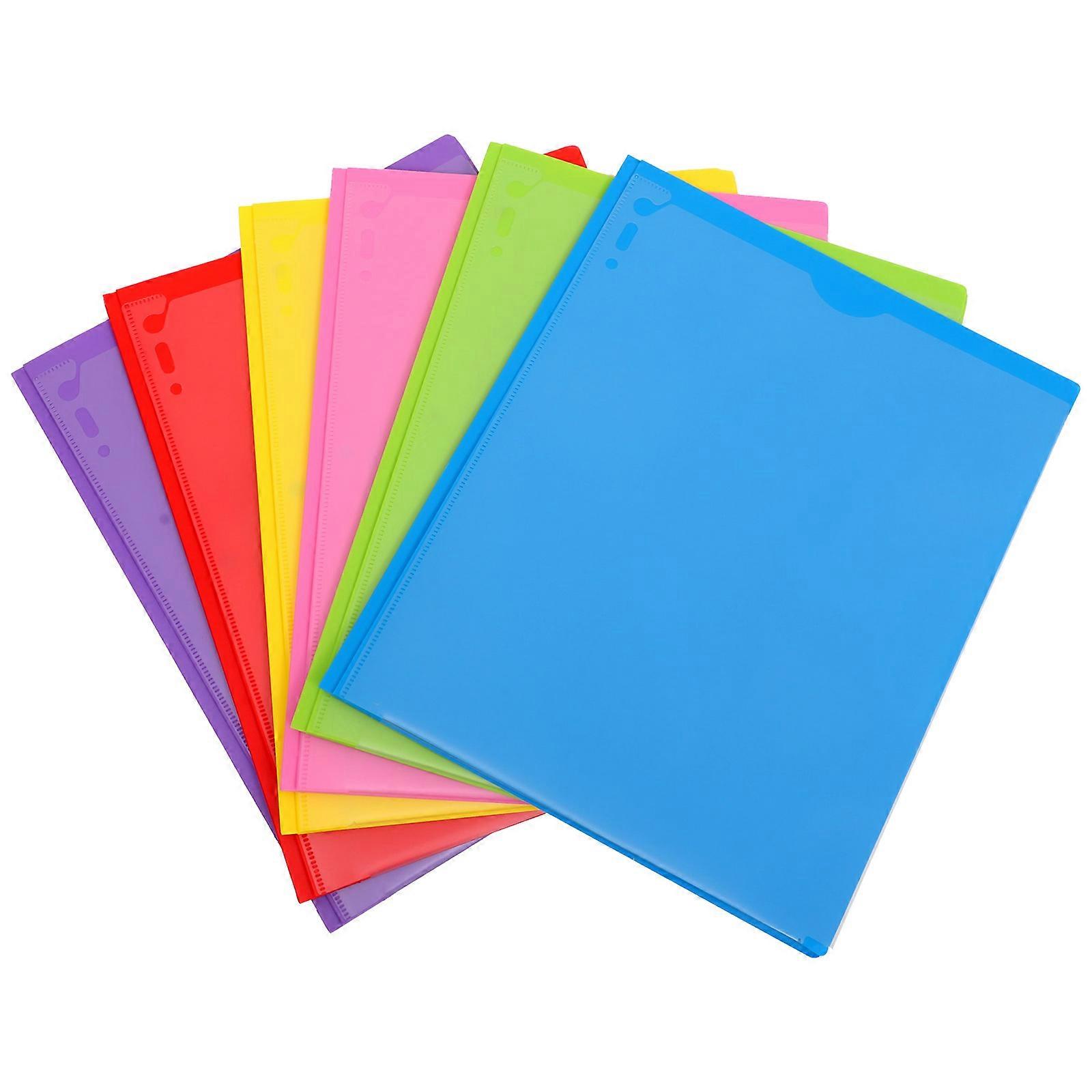 6pcs Colored File Folders, Document Organizer for Office, Study & Meetings, Smooth Edges, Practical Storage for Test Papers & More