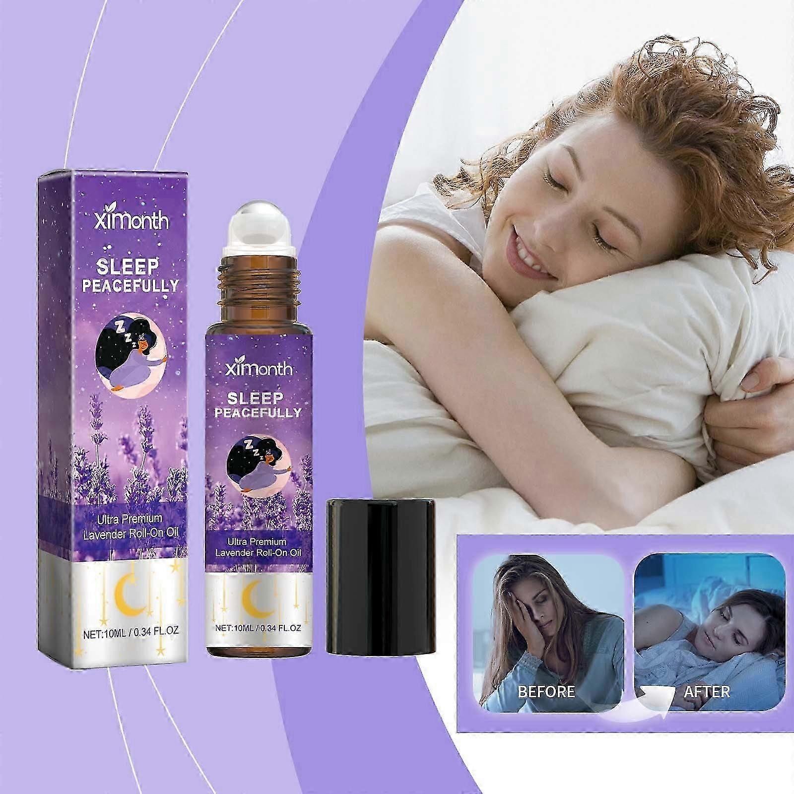 Sleep Essential Oil Roll On Sleep Μείγμα Αιθέριων Ελαίων με Έλαια Αρωματοθεραπείας για Ξεκούραστο Ύπνο και Χαλάρωση με Έλαιο Λεβάντας Stress Ease Aromather