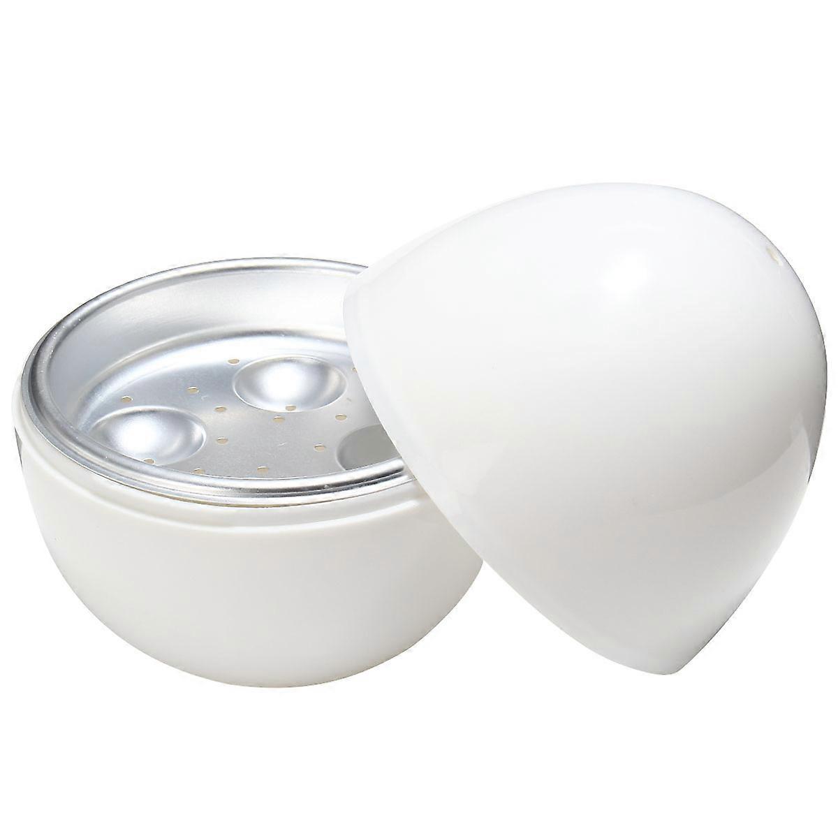 Microwave Multi-Function Egg Steamer Round Shape Microwave Egg Poacher for Home Use 6.1x5.5x5.3in Moisture Retention 1Pcs