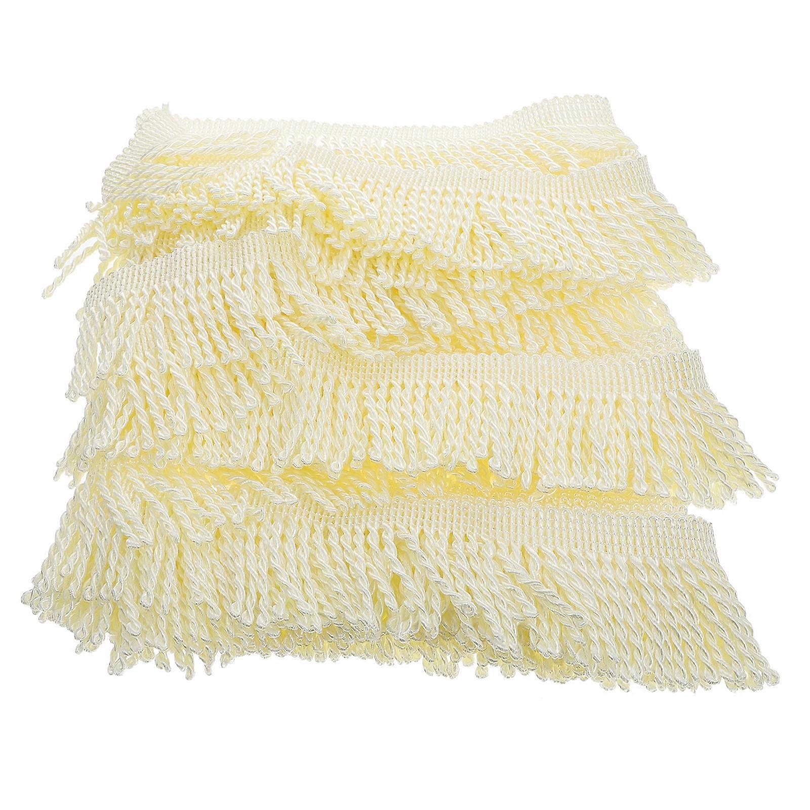 Diy Tassel Trim Fringed Strip Polyester Silk For Home Decor Items 1 Roll