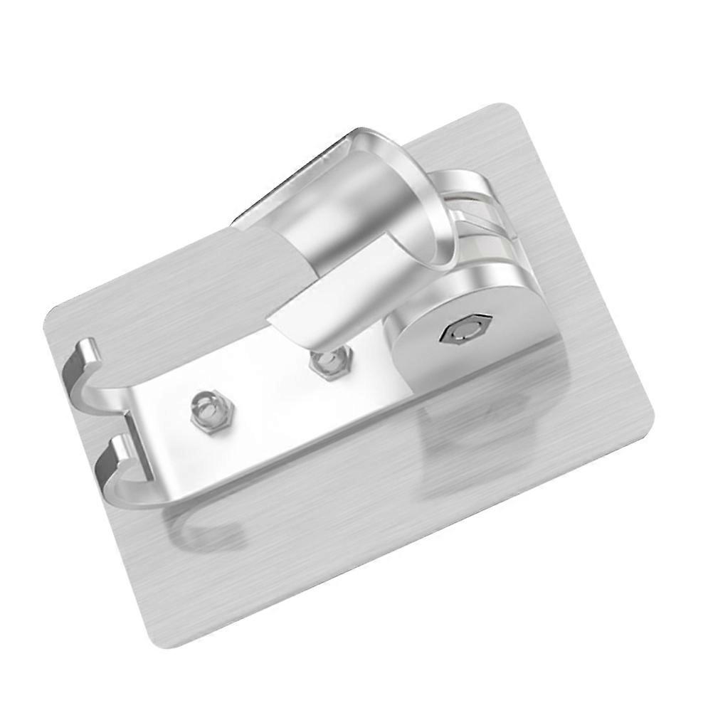 Bathroom Bracket 90 Degree Angle Adjustment Shower Head Holder Bracket Silver 8x5cm Adhesive 1Pack