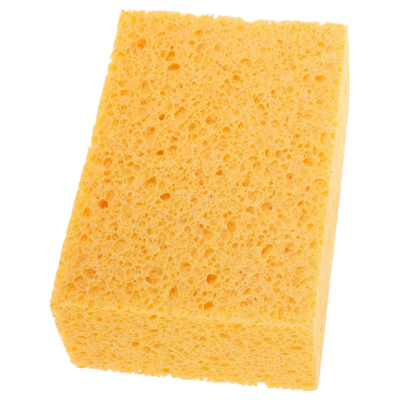 Compact Dish Sponge Kitchen Cleaning Rectangular Yellow 15.00X9.50X5.00CM Microwave Cleaning 1Set