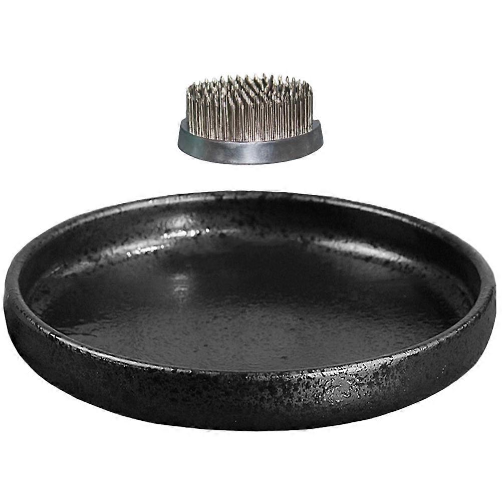 Flower Arranging Fixture Round Copper Flower Arrangement Tool 5.9X5.9X1.6in 1 Set