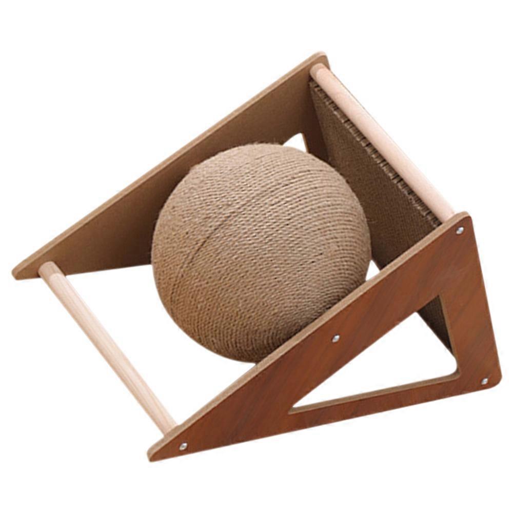 Floor Kitten Scratcher Toy Cat Scratching Ball Prevent Furniture Damage Home Use Sisal 1Set