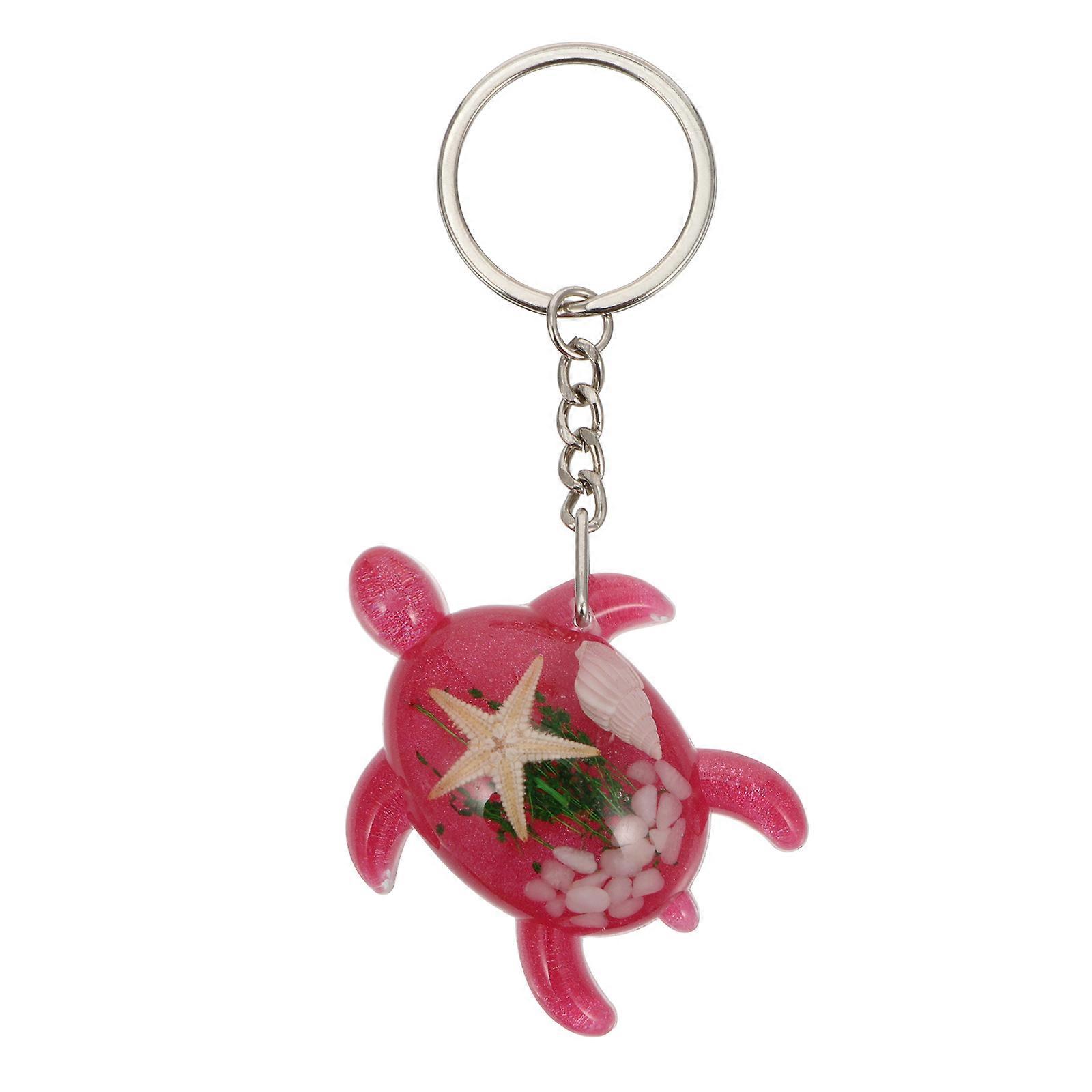 Sea Turtle Keychain Fashionable Design Travel Turtle Keyring For Him Green Resin Bag Pendant 1Pack