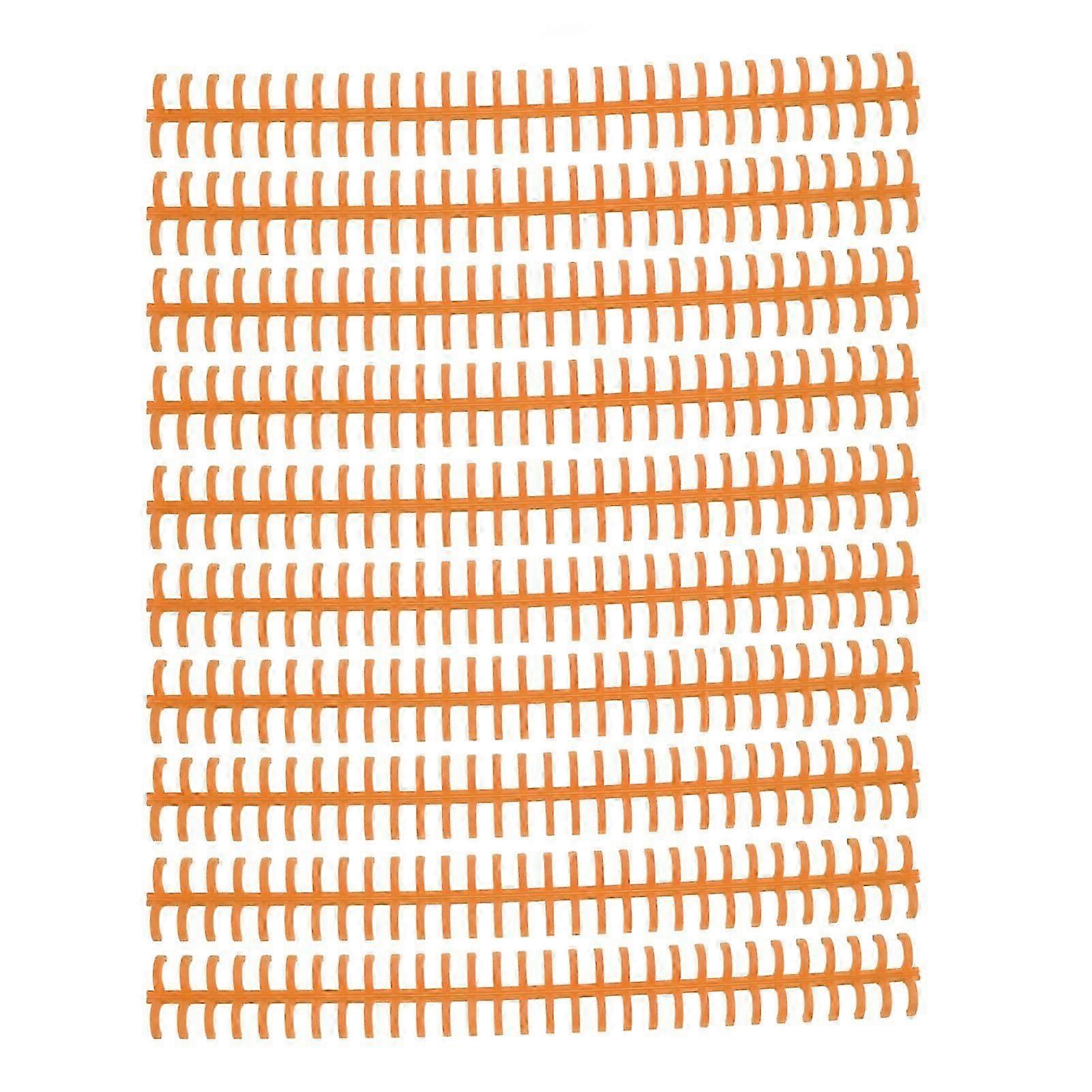 10 Pcs Loose Leaf Binding Spine 30 Hole Cuttable Wear Resistant PP Plastic 10mm Binding Comb for Student Office Orange