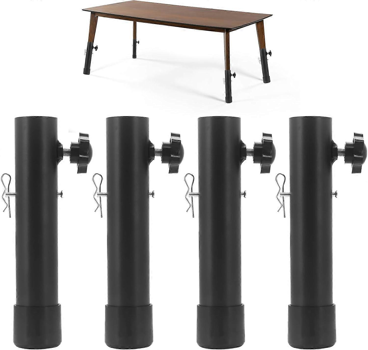 Set of 4 Folding Table Leg Extensions - 20cm - Height Adjustable - Suitable for Straight or Curved Folding Tables (20cm)