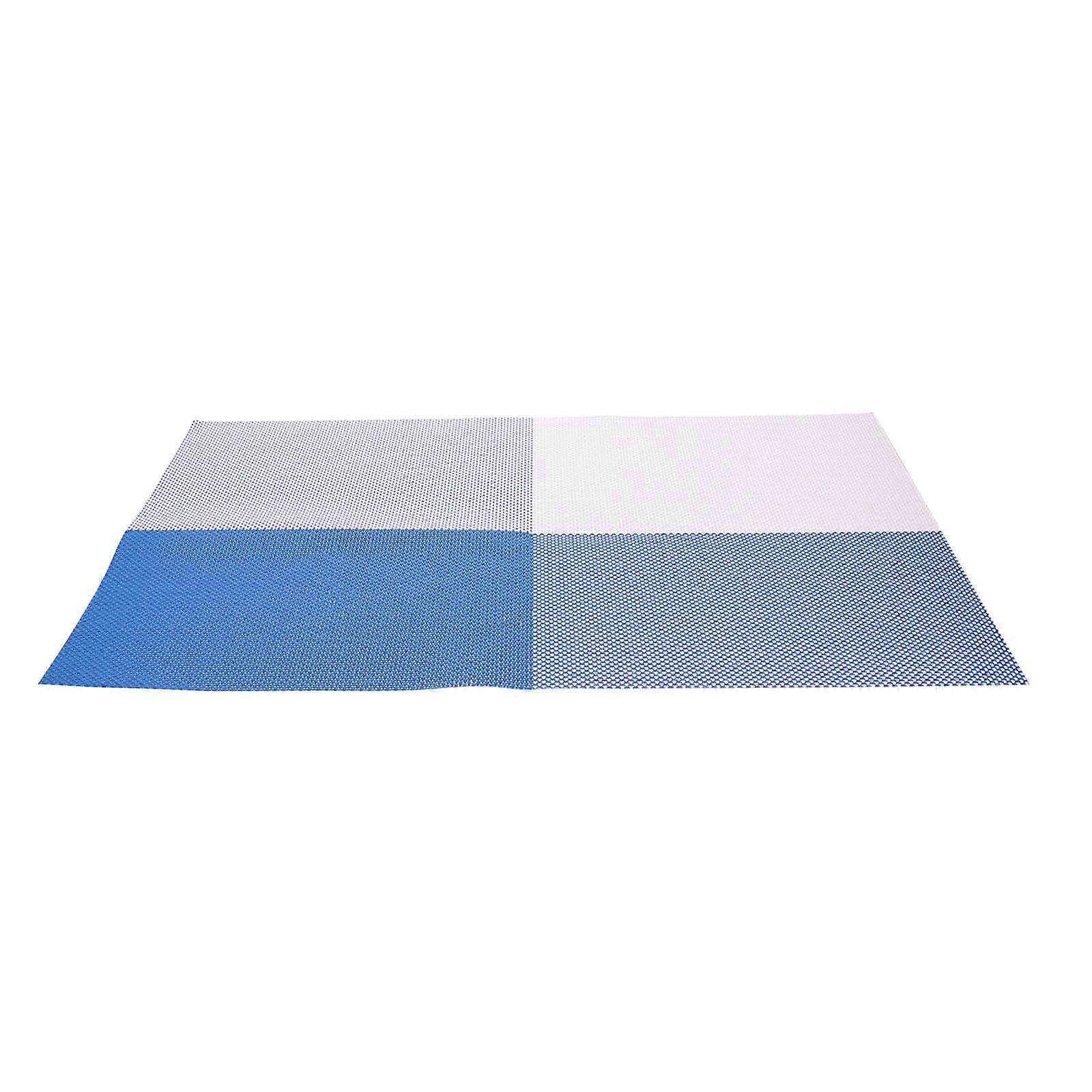 Protect Dining Table Wear-Resistant Tableware Mat Blue Rectangle 45X3cm 1Pcs