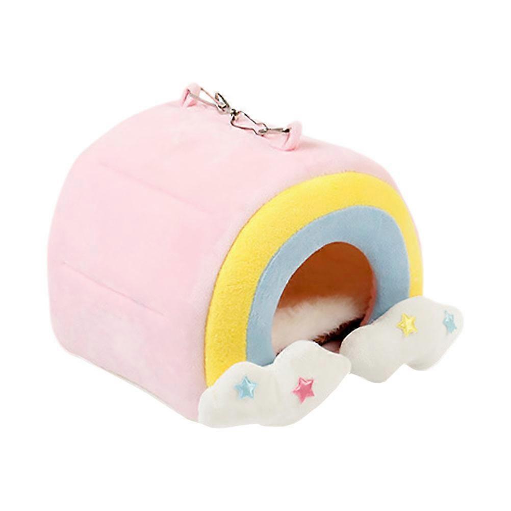 Small Pet Hammock Hamster Warm Nest Pet Decorative Home 16X16X14CM Plush Security 1Pcs