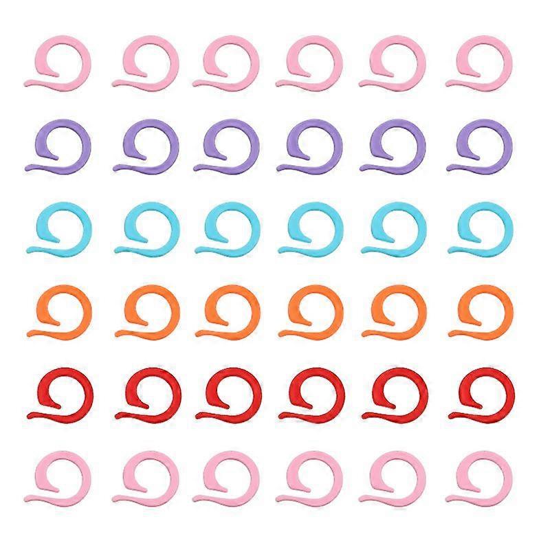 200 Pieces Mixed Color Sweater Knitting Tools Marking Button Row Number Ring Combination Open Counting Ring Comma Button Box Packing