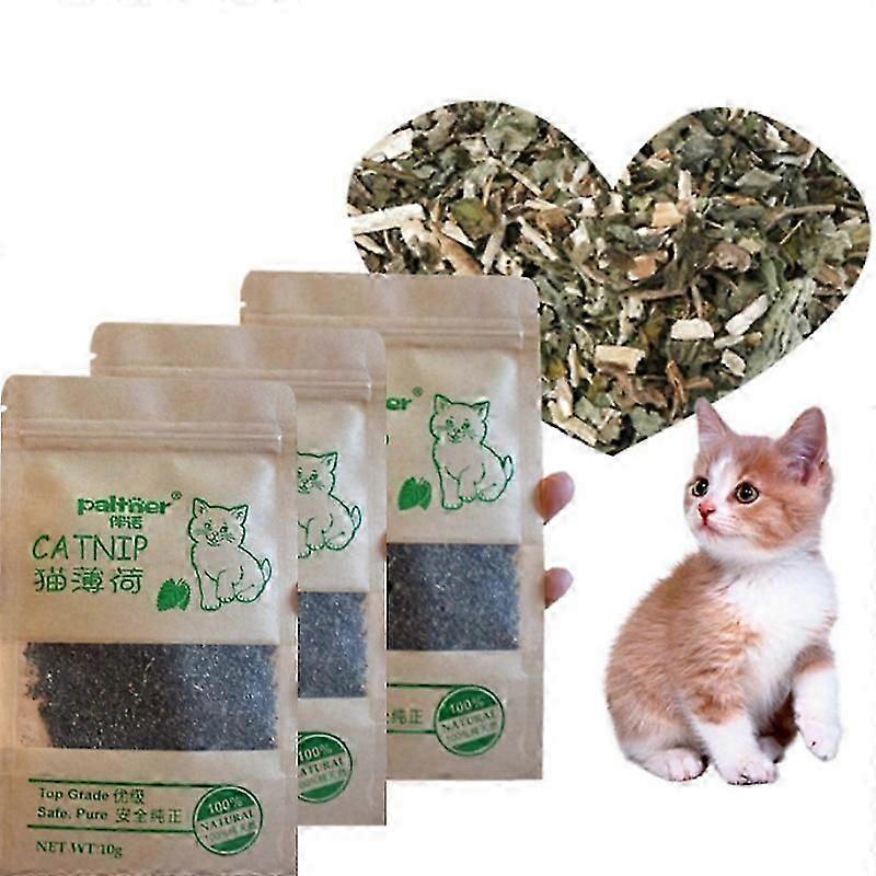 100% Natural Premium Catnip Cattle Grass Interactive Cat Non-toxic 10g Menthol Flavor Funny Cat Supplies Keep Pet Health Cat Toy