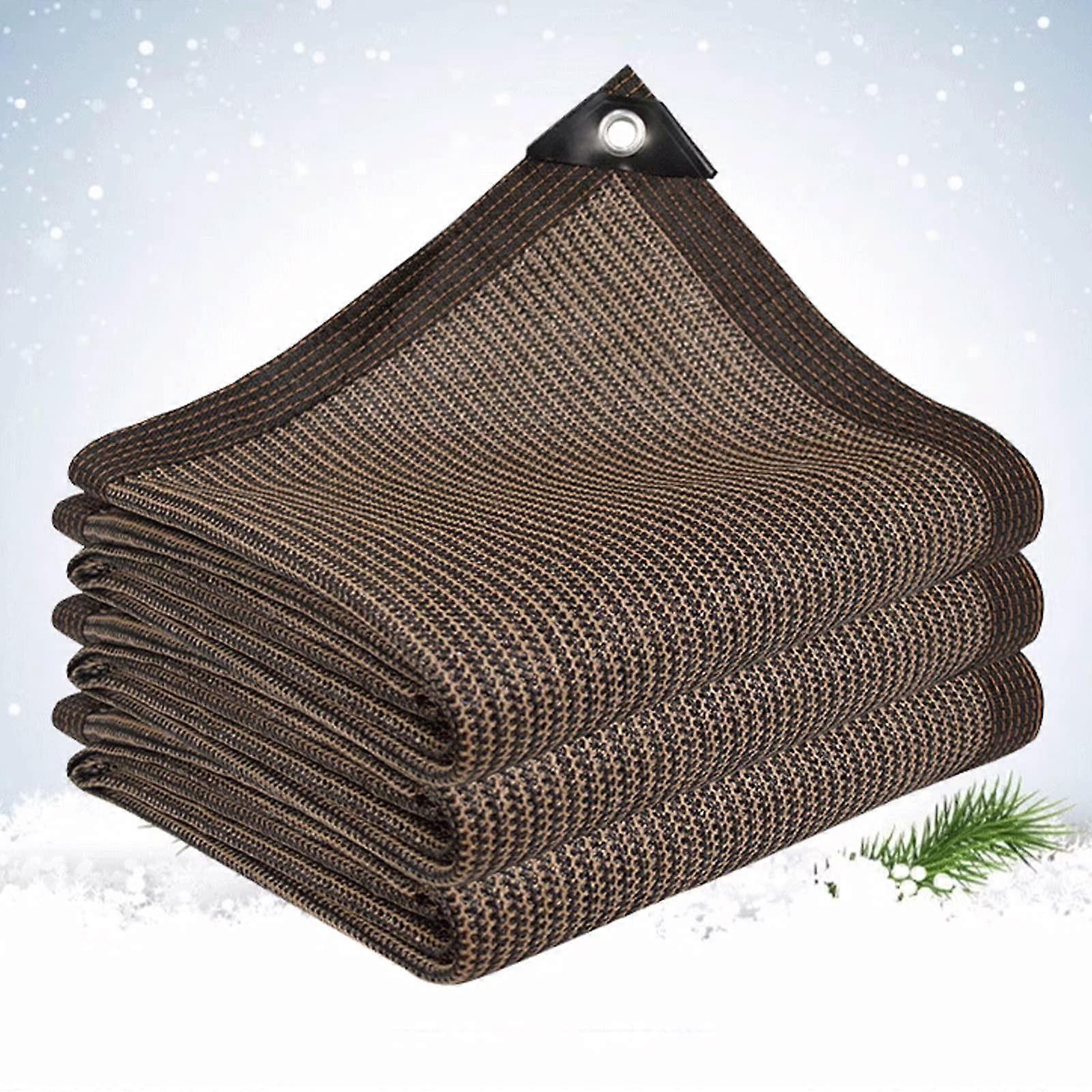 Shade Net 2x3m Brown Privacy Screen Awning with 90% Sun and Heat Protection for Fence and Patio