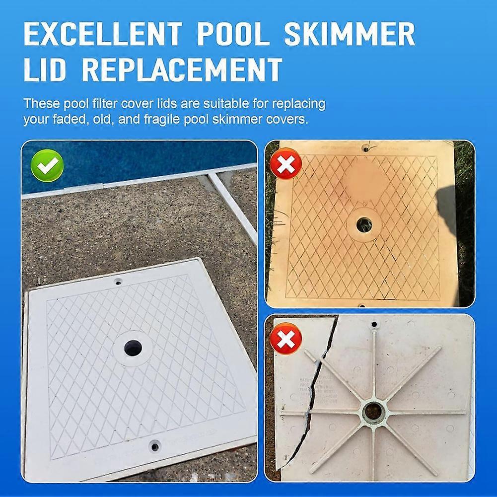 10inch Pool Skimmer Lid/Cover Replacement for SPX1082E, SP082 1083 1084 Square Skimmer Basket Deck C