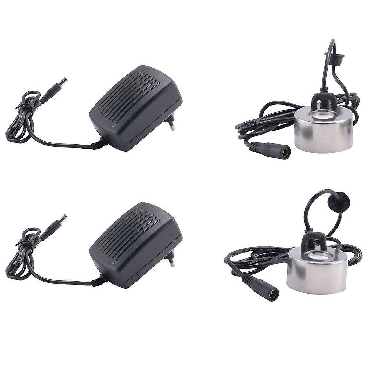 2Pcs with Plug 45Mm Humidifier Ultrasonic Mist Maker Head EU Plug