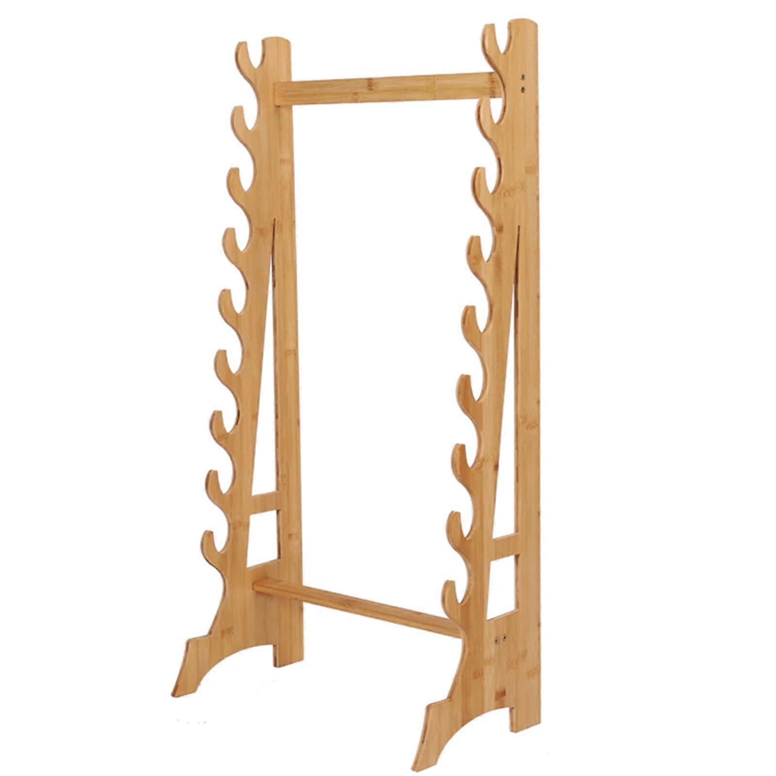 Multilayer Floor Standing Sword Stand Katana Holder 4/5/6/9/16/Vertical Weapon Stand Wood