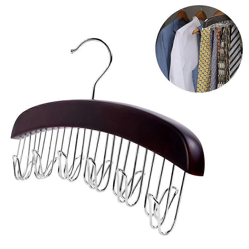 Belt rack, tie rack, space saving, 12 hooks, ties and belts, wardrobe