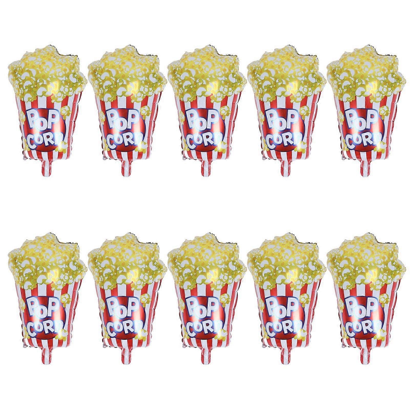 2025最新モデル10pcsポップコーンパーティーバルーン再利用可能な映画テーマパーティー