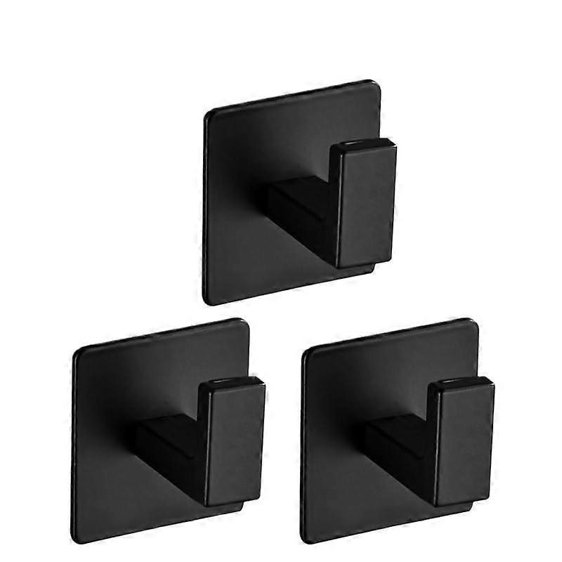 Bath Towel Hooks Set of 3, Heavy Duty Satin Robe Hooks, Water-Resistant Space-Saving Towel Holders for Bathroom and Laundry