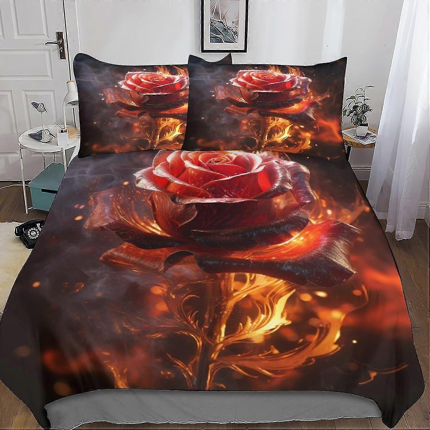 Conjunto de Capa 3D para Crianças Meninos Adolescentes, Conjunto de Cama de 3 Peças Capa de Colcha True Love, Capa de Edredom Com Capas de Almofada Microfone Macio