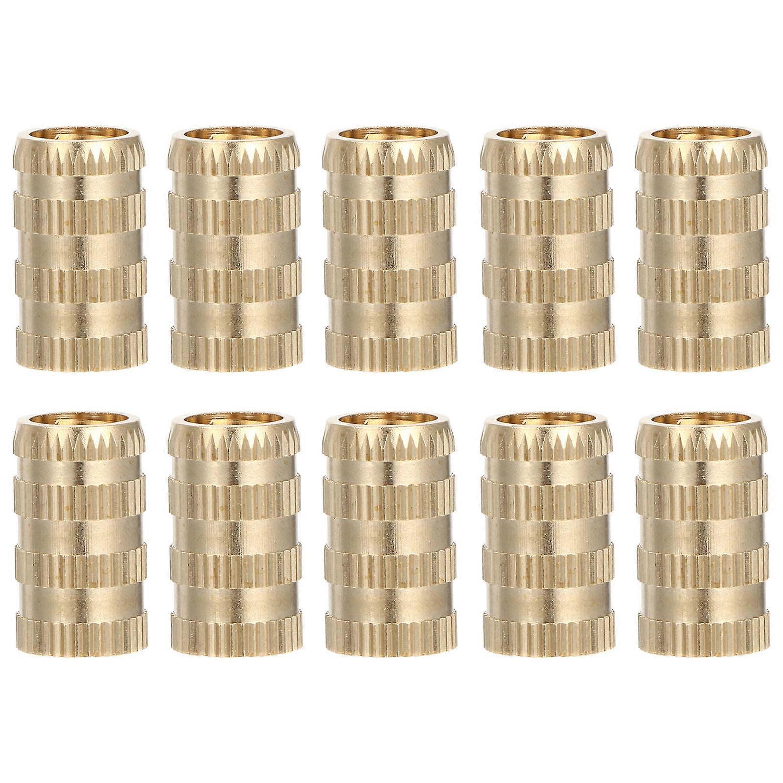 Golden Brass Knurled Threaded Insert Nuts for 3D Printer Each Pack 10 Pcs M10*11 5*20