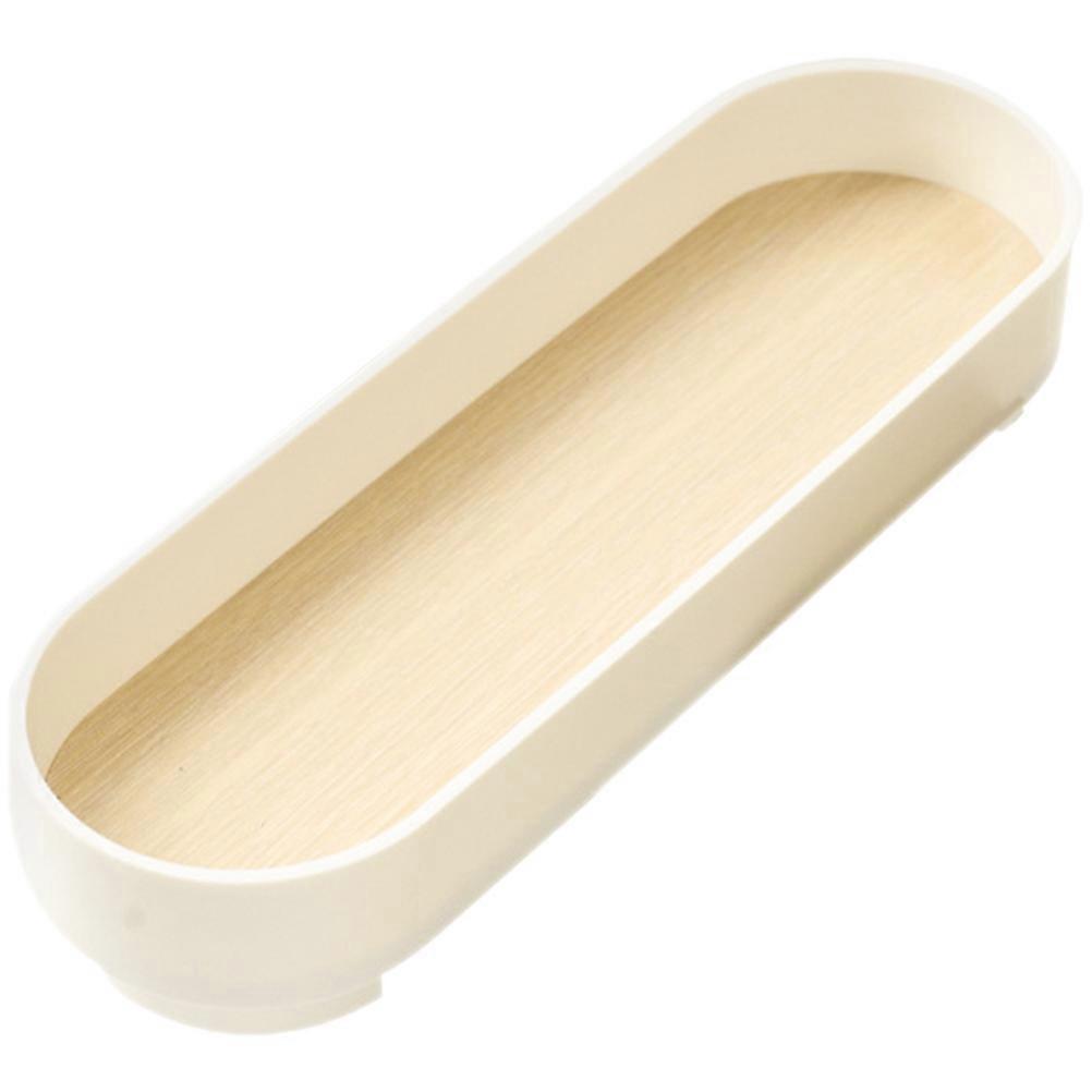 Vanity Tray Bathroom Countertop Jewelry Display Case Rustic Design White Color 27.5x8.6CM 1Pack