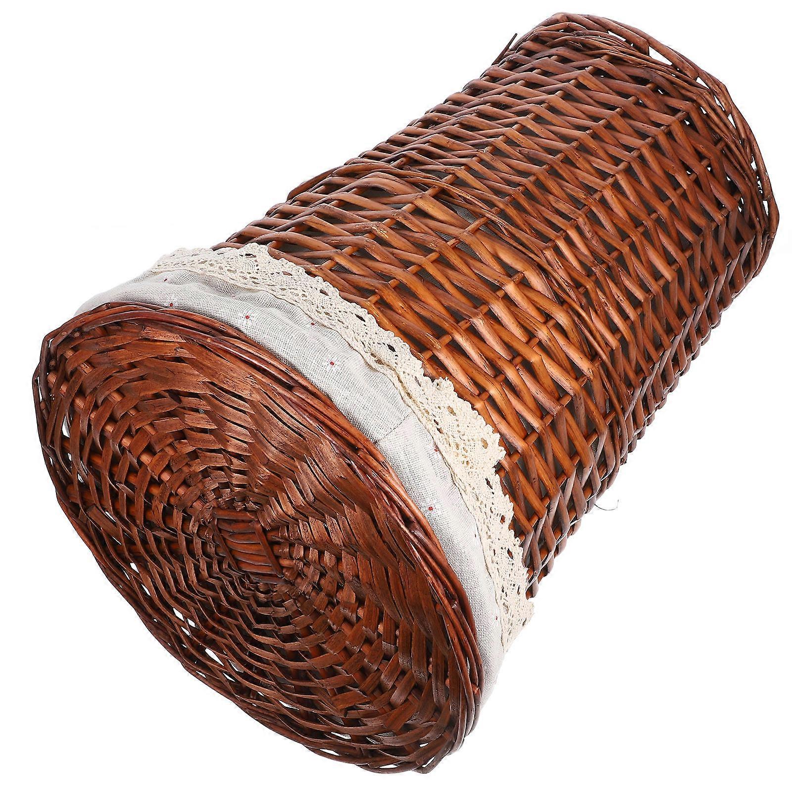 Clothes Basket For Laundry Room Household Reusable Straw 38.00X30.00X30.00CM Clothes Storage 1Set