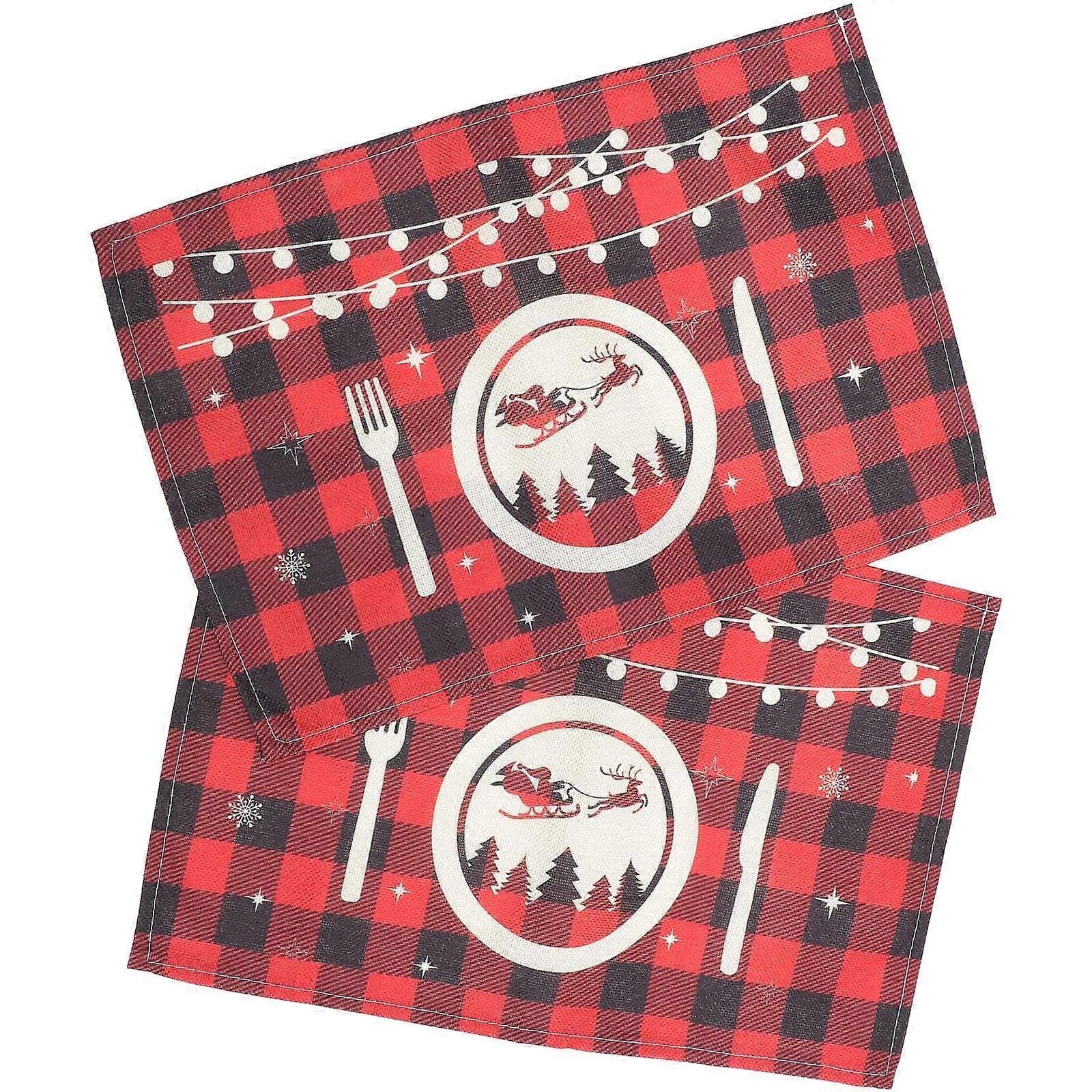 Tableware Cushions Heat-Resistant Anti-Slip Insulating For Restaurant Use Home Decor Watermelon Red 43X29X0.1CM 2Pcs