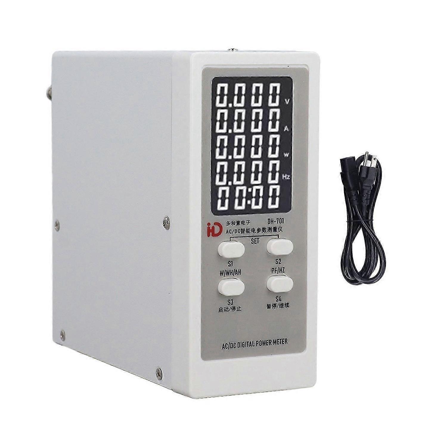 Desktop Multimeter High Accuracy Voltage V Current A Active Power W Power Factor PF Frequency HZ Digital Power Meter US Plug AC110V