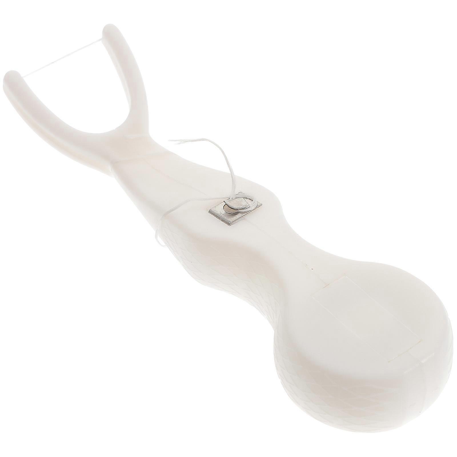Tooth Cleaner Floss Holder Oral Care Tool White 1Pack