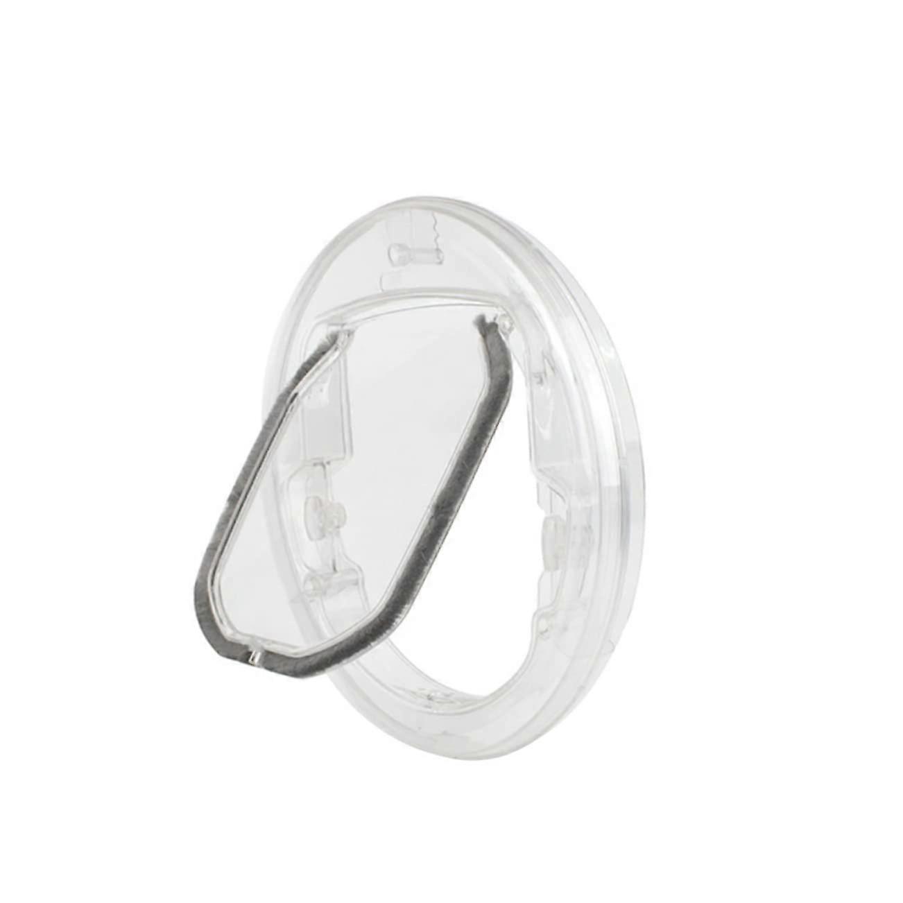 Transparent cat flap for pets, adjustable entrance and exit door for cats, made of durable material, white.