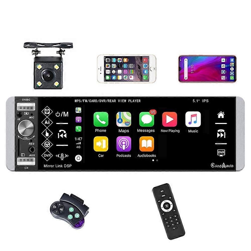 Car MP5 Carplay Player, Style: Standard+4 Light Camera Standard+4 Light Camera