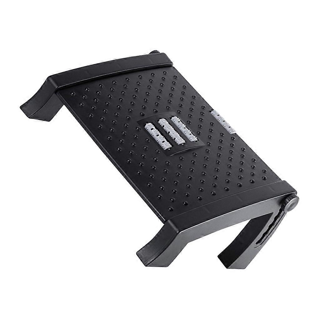 Adjustable Foot Rest for Home Use Black Plastic Footstool with Compact Design 1pc