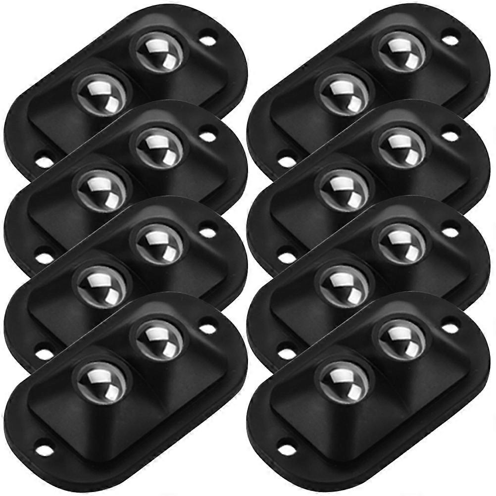 8pcs Caster Wheels Mini Swivel Wheels Rotatable Pulleys Adhesive Wheels for Trash Bin